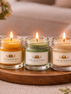 Earthy Citrus Harmony – Pure Soy Wax Scented Candle Gift Box (Apple Honey, Lemongrass & Sandalwood) - 30ml Each