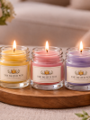 Floral Serenity Trio – Pure Soy Wax Scented Candle Gift Box (Apple Honey, Rose & Lavender) - 30 ML Each