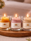 Royal Essence Trio – Pure Soy Wax Scented Candle Gift Box (Apple Honey, Rose & Sandalwood) - 30ml Each