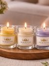 Warm Relaxation Trio – Pure Soy Wax Scented Candle Gift Box (Apple Honey, Sandalwood & Lavender) - 30ml Each
